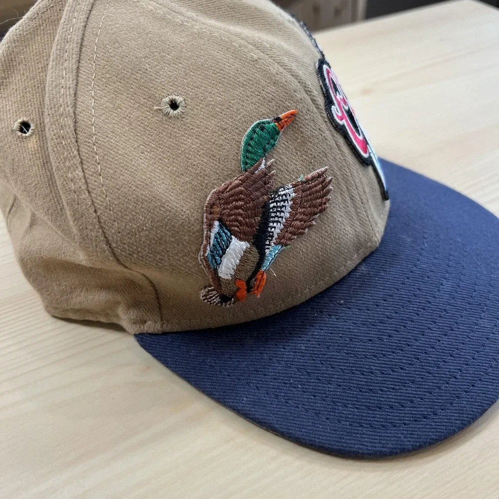 Coors Light New Era Hat Cap Strap Back Mens One Size Beige Navy Duck Corduroy